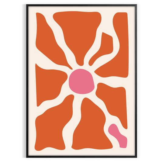 space Boho Abstract 16 Framed Wall Art captivating poster warm brown orange hues perfect touch bohemian charm home decor piece thoughtful gift standalone print