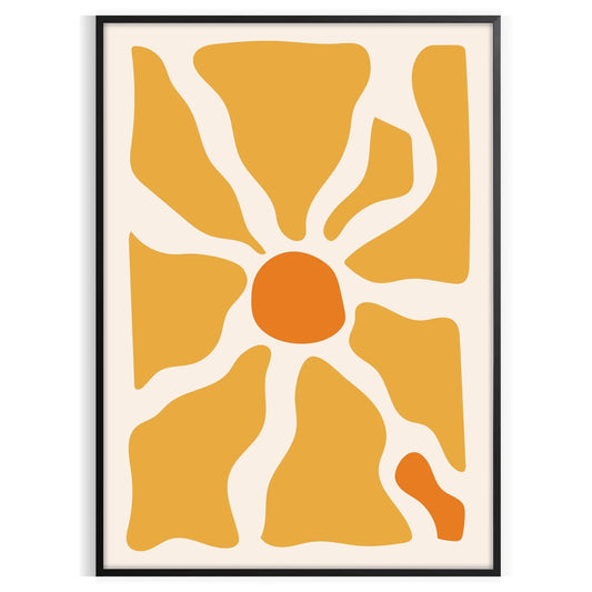 space Boho Abstract 17 wall art stunning poster earthy browns vibrant yellows perfect vibe room gift chic personal touch sizes A4 cm A0