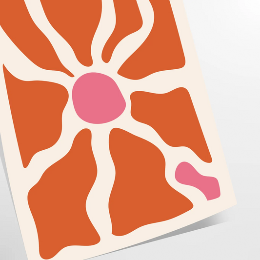 space Boho Abstract 16 Framed Wall Art captivating poster warm brown orange hues perfect touch bohemian charm home decor piece thoughtful gift standalone print